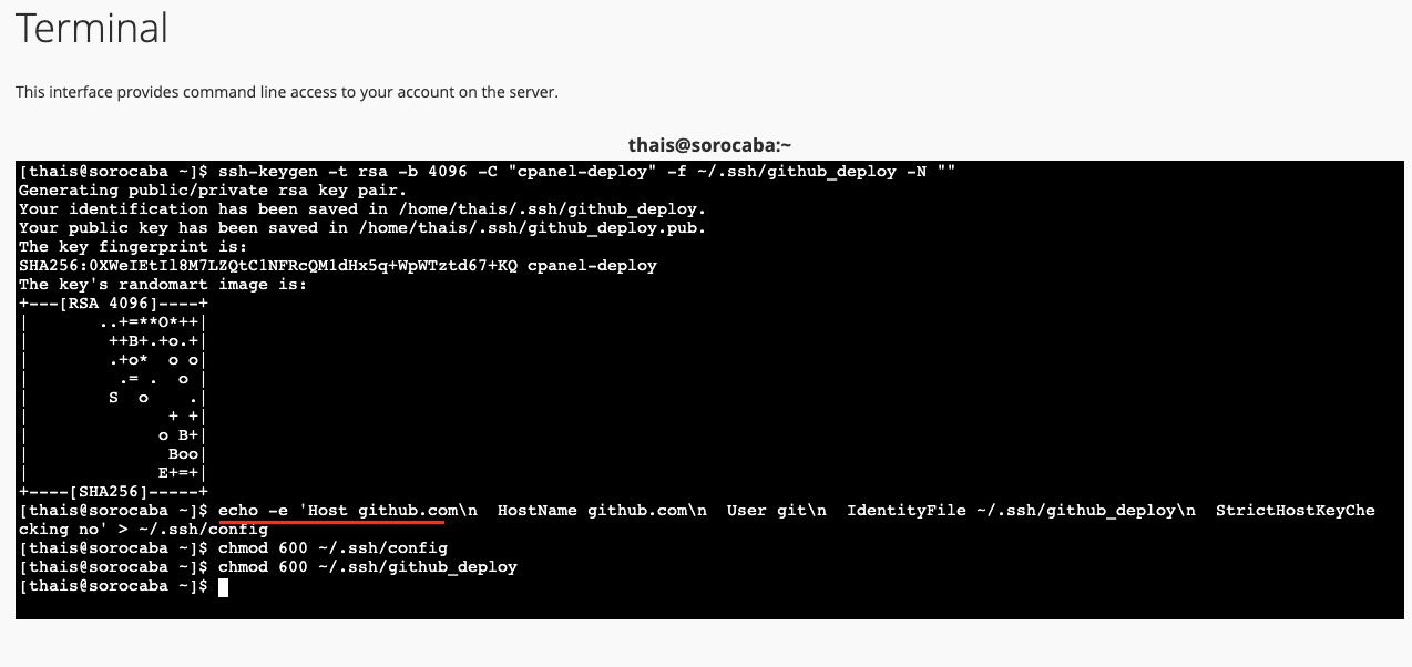 Terminal - criacao do ~/.ssh/config